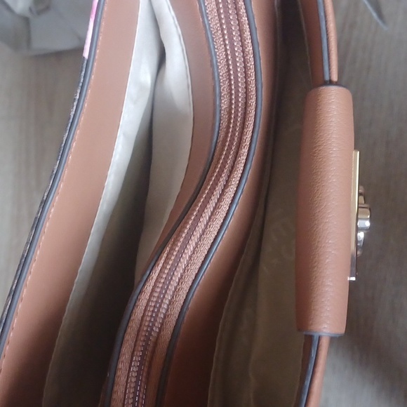 ❤️NEW Jones New York Brown and Pink Floral Shoulder Bag, Party, Brunch, Date - Picture 4 of 7